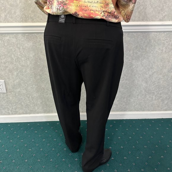 NEW Classic Black Straight Leg Dress Pants Reitmans 20P - Picture 7 of 12